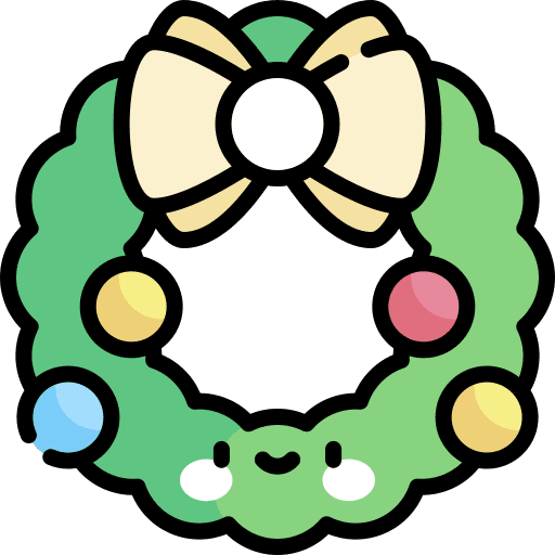 Christmas wreath christmas garland christmas decoration icon
