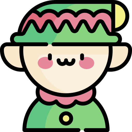 Elf costume fairy tale christmas icon