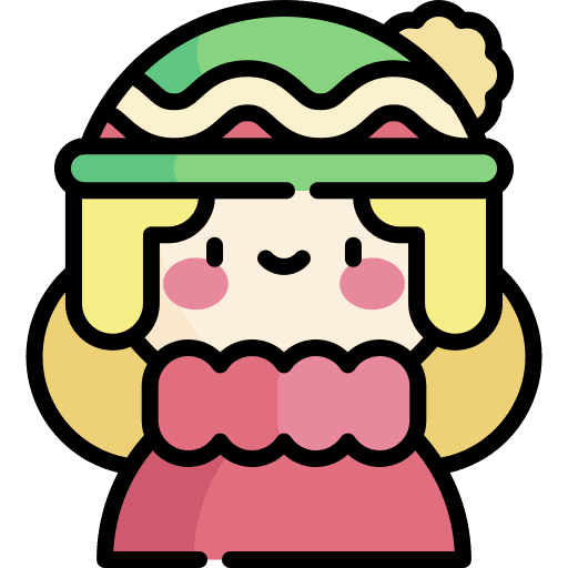 Girl avatar winter clothes icon