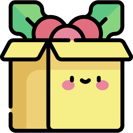 Box mistletoe christmas shipping icon