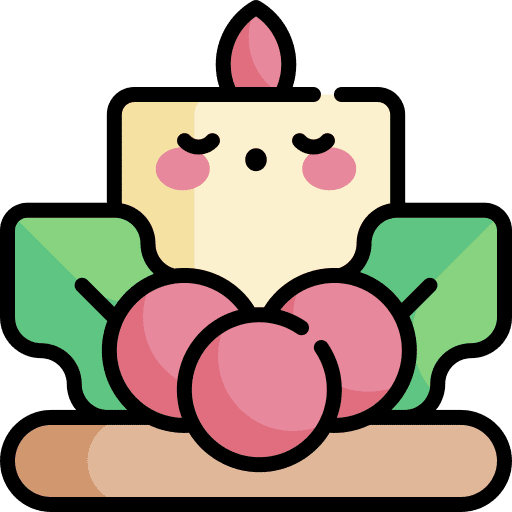 Candle decoration christmas mistletoe icon