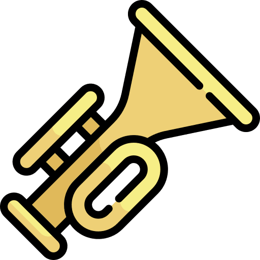 Trumpet music music and multimedia wind icon