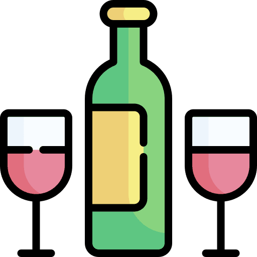 Wine alcoholic food and restaurant drink icon
