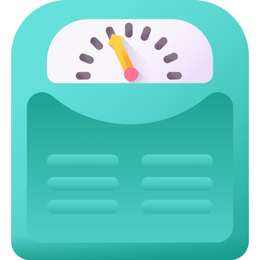 Weight healthcare and medical weight tools and utensils icon