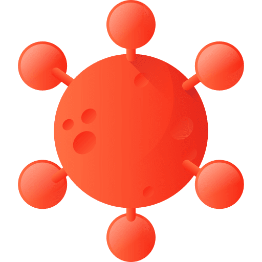 Cancer coronavirus bacteria tumor icon