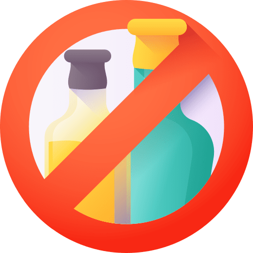 No alcohol forbidden no drink no alcohol icon