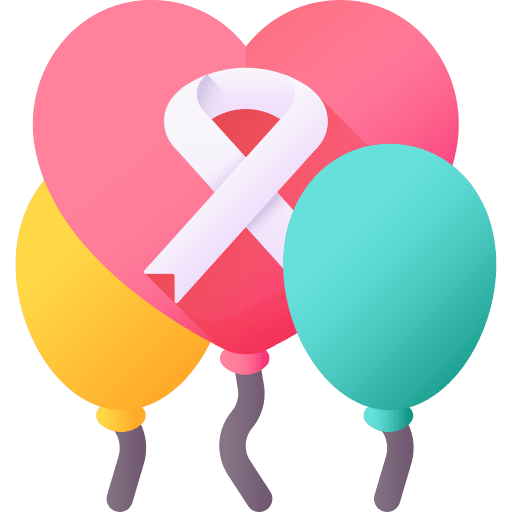 Balloons cancer balloons awareness day icon