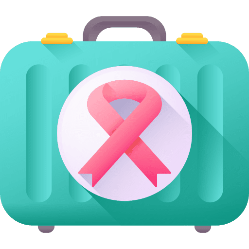 First aid kit healthcare and medical ribbon cancer icon