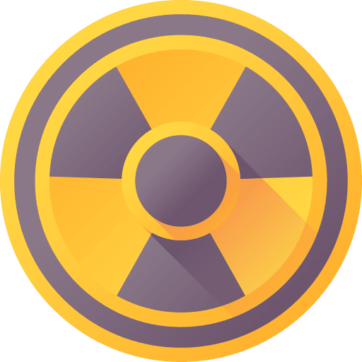 Radiation science atomic nuclear icon