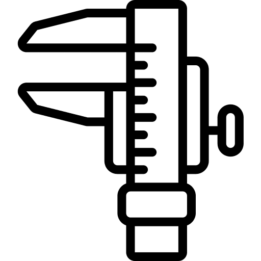 Caliper caliper construction and tools measuring icon