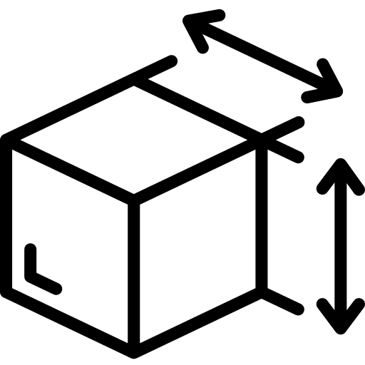 Cube 3d cube measure icon