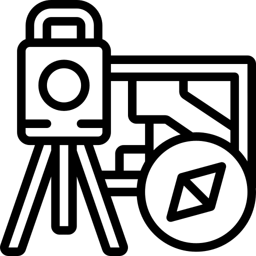 Mapping files and folders map real estate icon