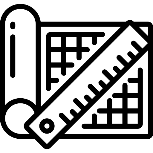 Plans sketch measuring house sketch icon