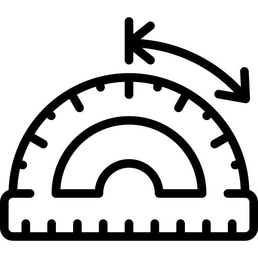 Protractor measure protractor angle icon