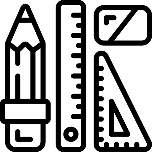 Stationery education pencil stationery icon