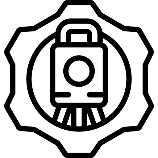 Gear digital construction and tools meter icon