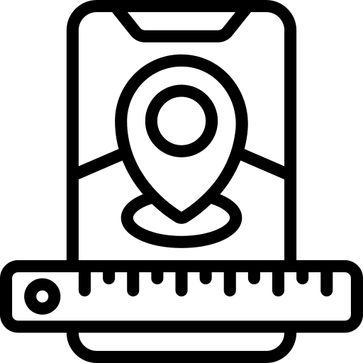 Mobile mobile measurement ruler icon