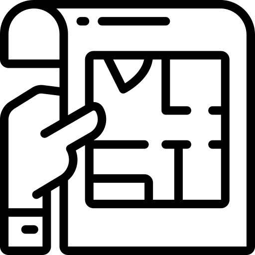 Plans draw ruler plans icon