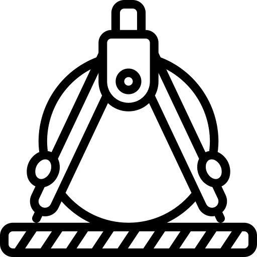 Compass draw construction and tools school materials icon