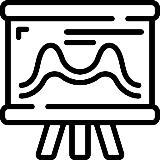 Presentation line line graphic stats icon
