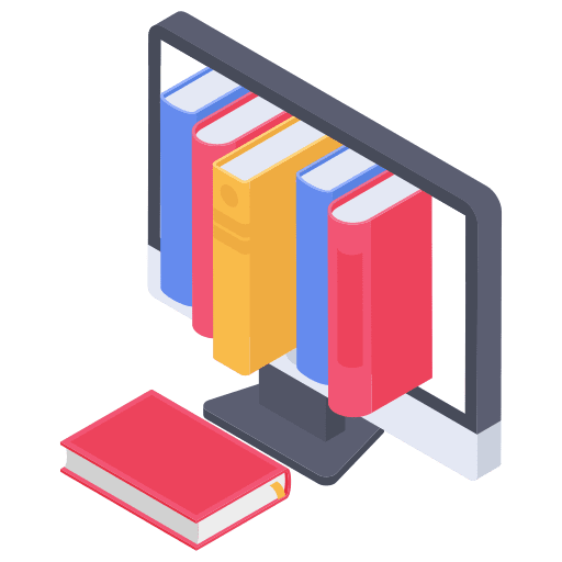 Digital library digital library online education icon