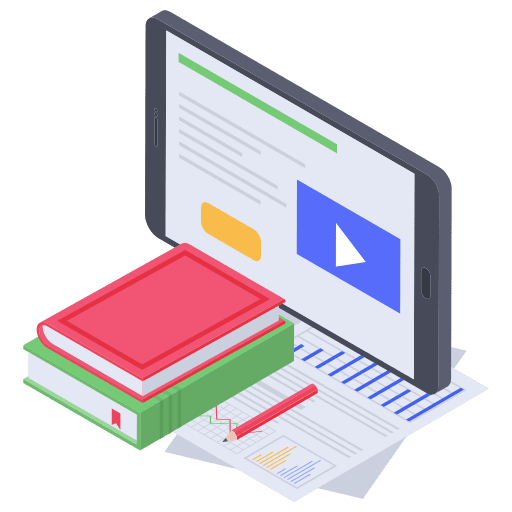 Elearning education podcast books online icon