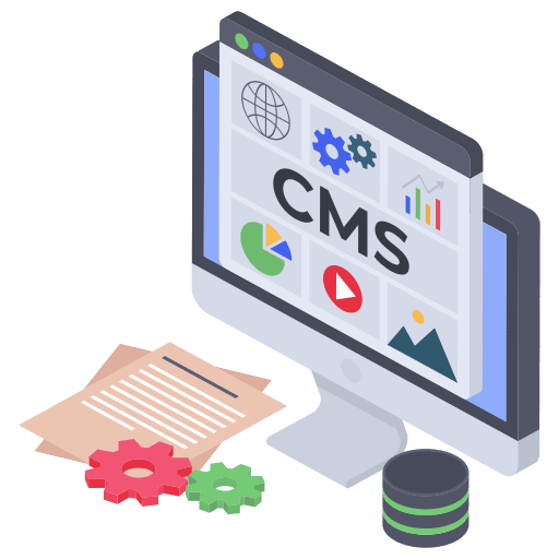 Content management management start up seo and web icon