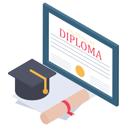Online education degree online elearning icon