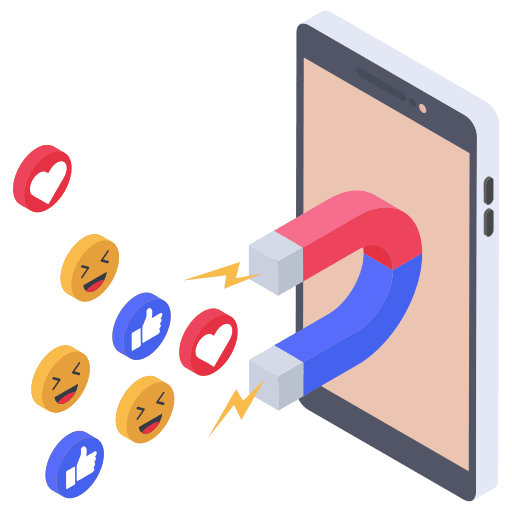 Viral marketing attraction viral marketing magnetic icon