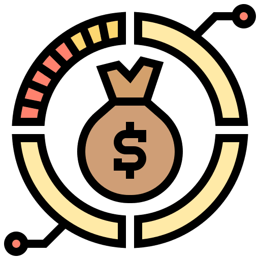 Asset management business business and finance allocation icon