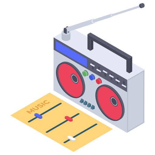 Fm tuner program radio station live broadcast icon
