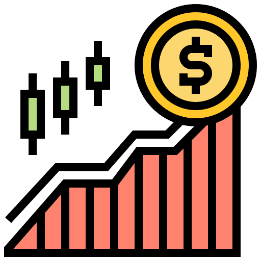 Stock market trade profit stock market icon