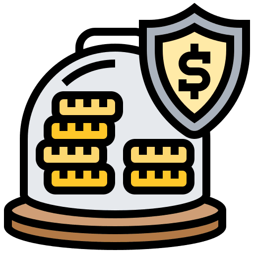 Deposit saving bank money icon
