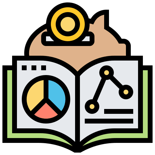 Market analysis business and finance book market analysis icon