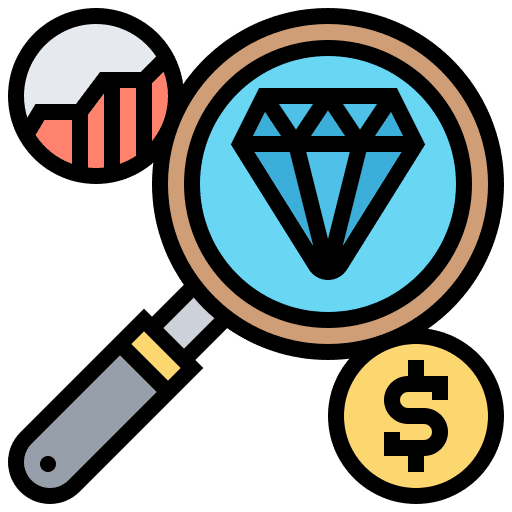 Market investment profit research business and finance icon