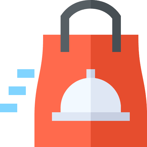 Fast delivery food tray delivery shipping and delivery icon