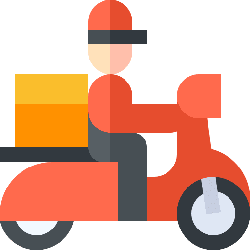 Food delivery motorbike delivery bike delivery man icon