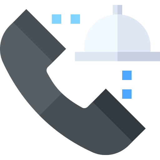 Phone call reservation food and restaurant phone call icon