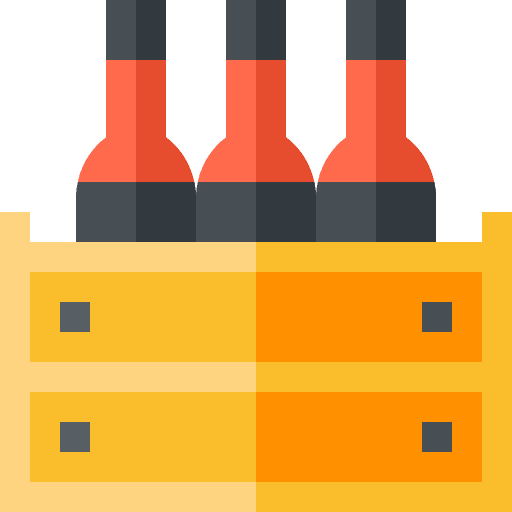 Wine box food and restaurant pack icon