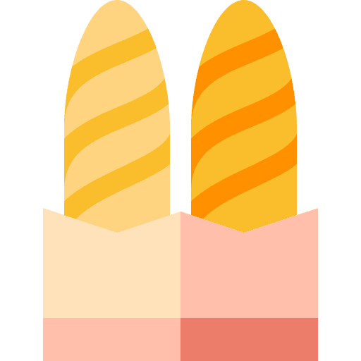 Bread cereal healthy food loaf icon