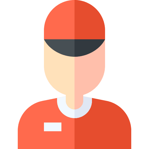 Delivery man professions and jobs takeaway motorbike icon