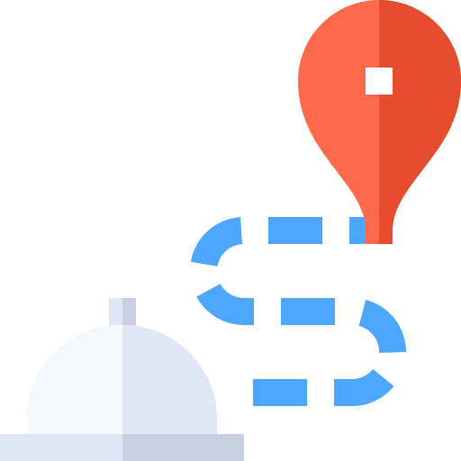 Food delivery pin placeholder map icon