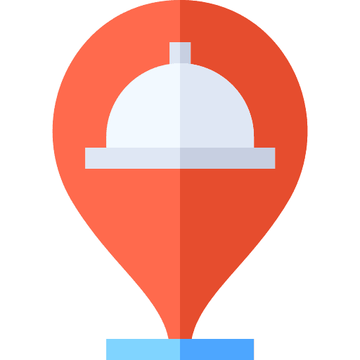 Food map pin placeholder icon