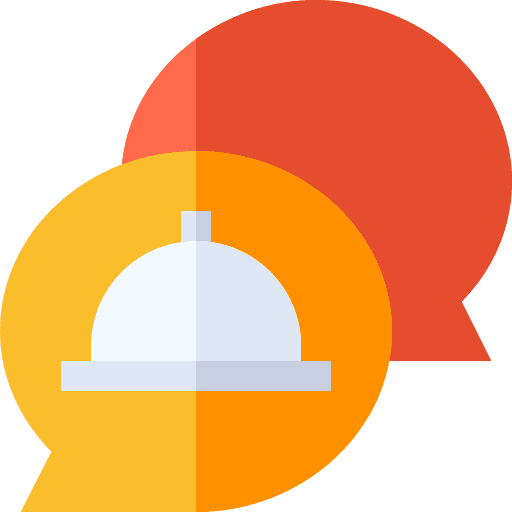 Chat bubble food delivery chat bubble speech bubble icon