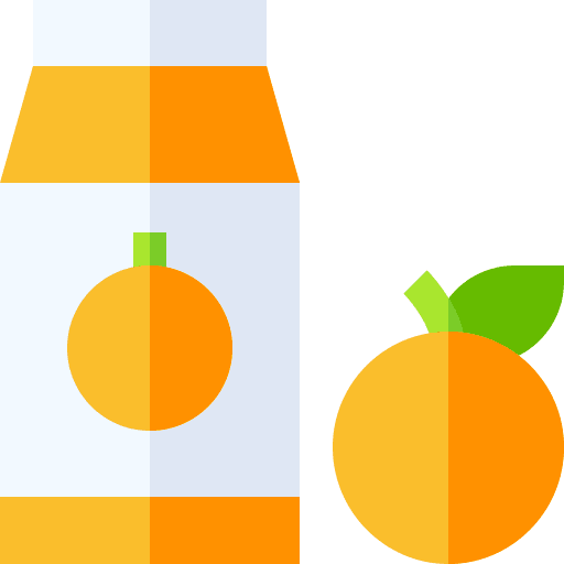 Orange juice food and restaurant bottle beverage icon