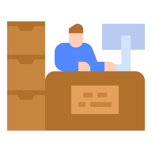 Cash counter service pick up washing icon