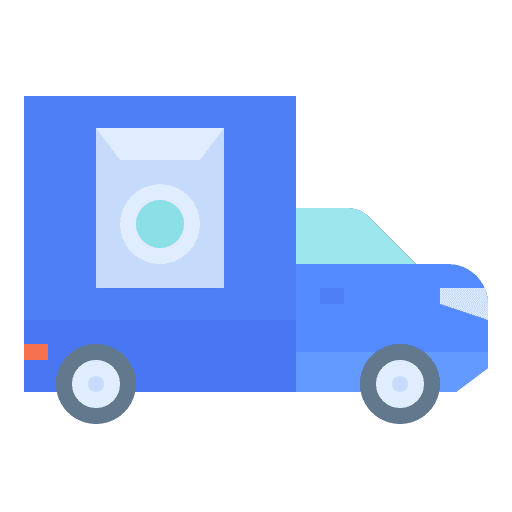Delivery delivery vehicle laundry service icon