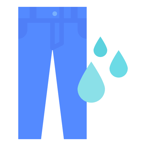 Wet pant washing clothes icon