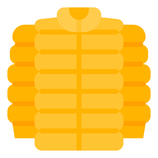 Winter clothes feather fashion jacket icon