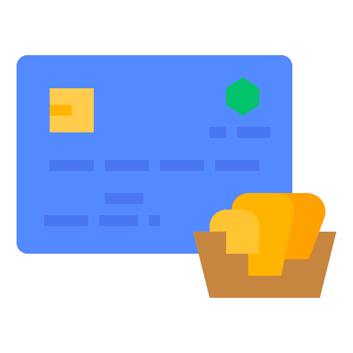 Credit card payment laundry service credit card icon